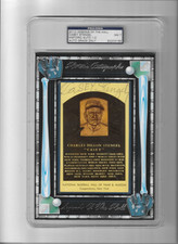 CASEY STENGEL 2012 HISTORIC AUTOGRAPHS LEGENDS CUT SIGNATURE 1/2 PSA/DNA 7 JG