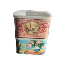 Vintage 1993 General Foods International Coffee Tins W/ Lids Lot of 2 Empty