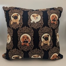 Dachshund Jack Russell Pug Tapestry Pillow 15" x 14" Dog Pillow