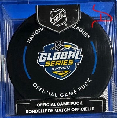2025 (Pittsburgh Vs Nashville) Sweden Global Series Official Game Puck