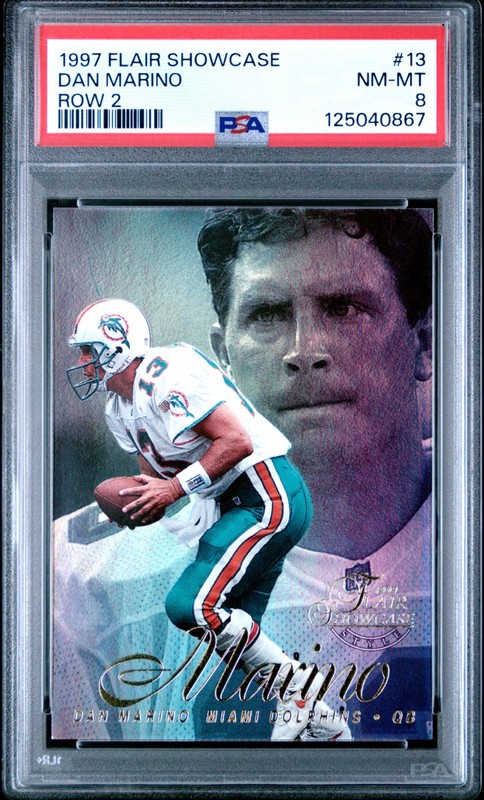 Dan Marino PSA 8 1997 Flair Showcase Dolphins 🔥