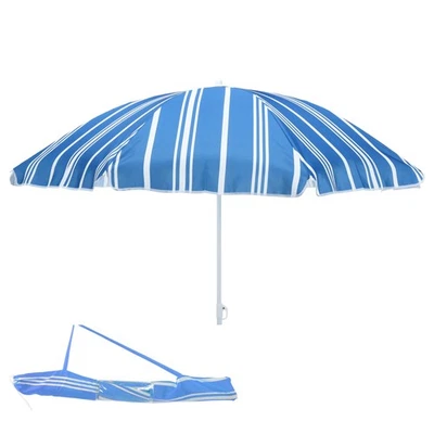 MOJAWO Runder Sonnenschirm Gartenschirm Schirm Sonnenschutz blau 1,80m knickbar UV