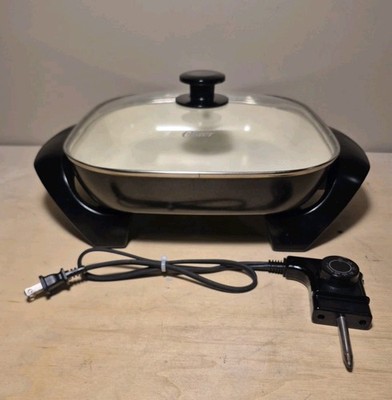 Oster Electric Fry Pan Non-stick Skillet Sauce Wok Glass Lid Model CKSTSKFM12