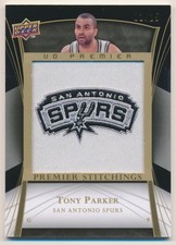 2007-08 Upper Deck Premier #PS-PA Tony Parker Stitchings Patches Gold #/25