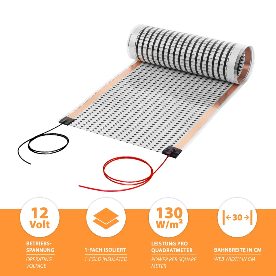 12V Heizung für Camping Wohnmobil Zelt PKW Innenraumheizung Heizfolie Niedervolt