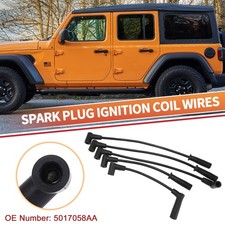 5 Pcs Spark Plug Wire Ignition Coil Cable No.5017058aa For Dodge Dakota 96-02