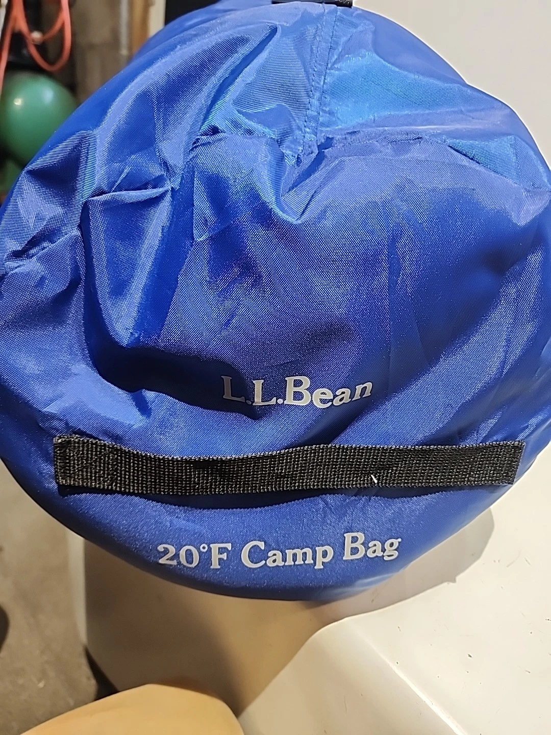 LL Bean Sleeping Bag Blue 20 Degree Camping Sleeping with storage bag 74"x 33"