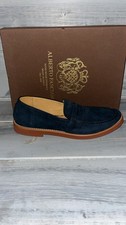 Alberto Fasciani Blue Suede Moccasin Shoe For Kids Size EU 34 AFM70