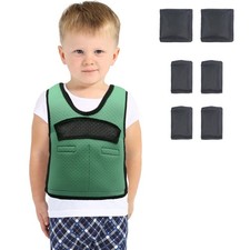 Compression Vest for Kids-Green, Weighted Vest for Kids Including 6 Removable...