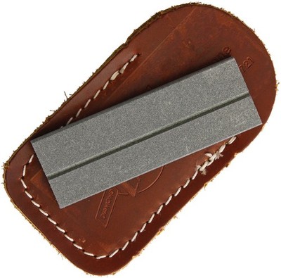 Eze-Lap Diamond Coarse 250 Grit Pocket Knife Sharpener w/ Leather Pouch 26C