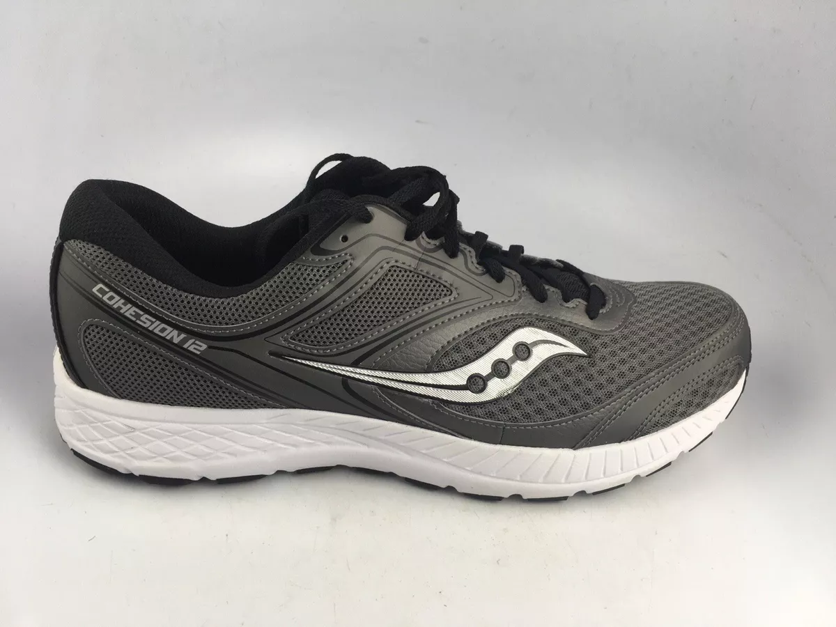 Saucony s20471 2 Cohesion 12 Gray Black Men s Running Walking Shoes Sz 14 US