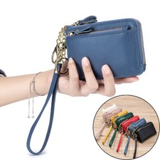 Women Coin Purse Change Wallet Small Leather Zipper Card Holder Keychain Wallets
