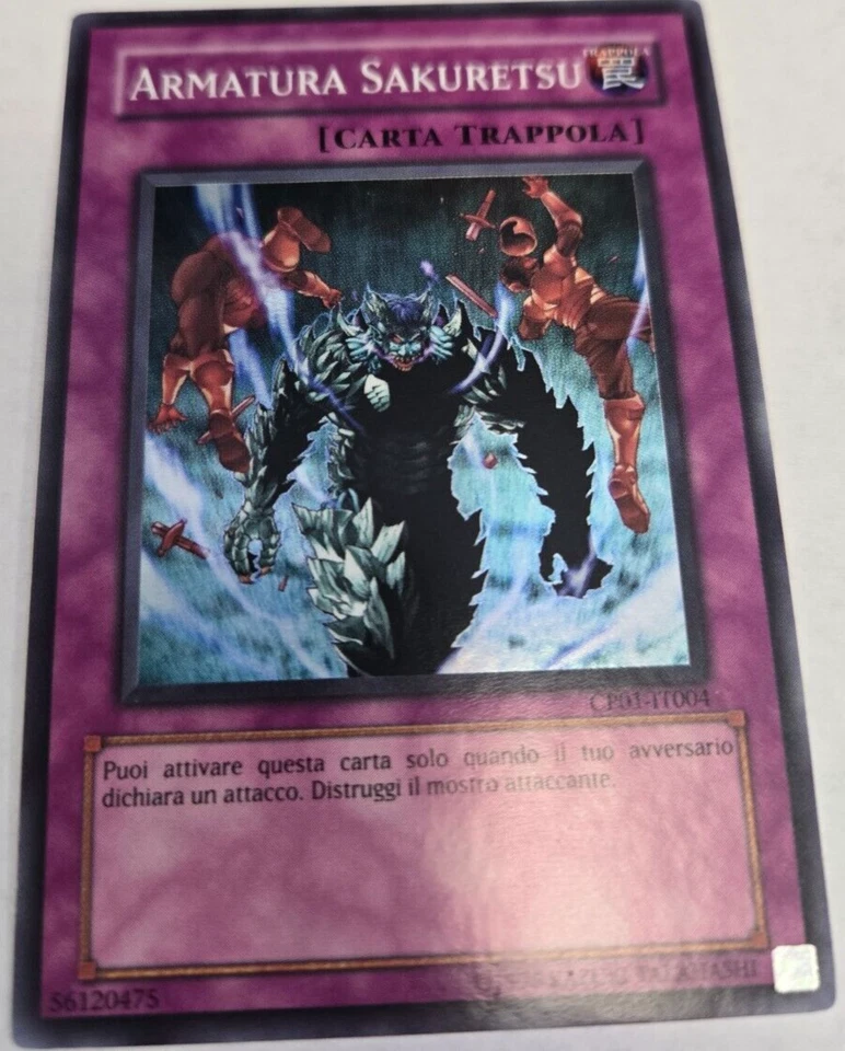 Yugioh ITALIAN Sakuretsu Armor CP01-EN004 IT004 Super Rare Unlim LP - Image 3 of 4