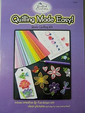 Quilled Creations Quilling Made Easy Kit Paper Strips Sizer Ruler Slotted Tool