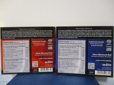 LOUIS VIERNE: COMPLETE ORGAN SYMPHONIES, VOL. 1 & 2 - 2 CD Set