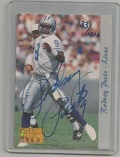 RODNEY PEETE (Detroit) 1993 CLASSIC PROLINE LIVE CERTIFIED AUTO CARD #133/1000