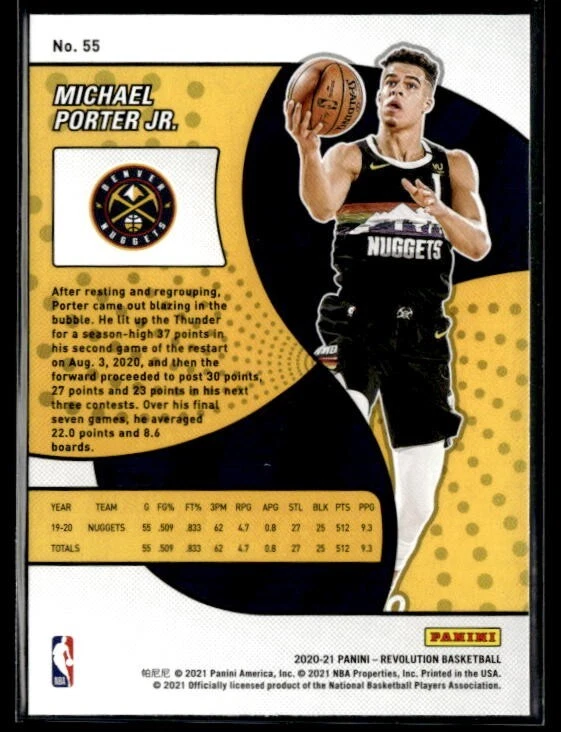 2020-21 Panini Revolution #55 Michael Porter Jr.  BK01R01E - Image 2 of 2