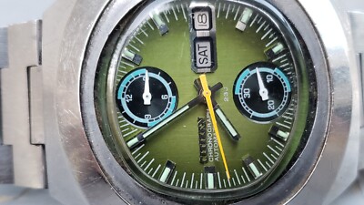 RARE CITIZEN 67-9054 CHRONOGRAPH CAL 8110A AUTOMATIC VINTAGE MENS
