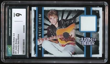 Justin Bieber Authentic Item Relics 2011 Panini 2.0 Fabrics CGC 9 Mint