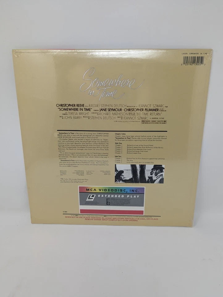 New Sealed SOMEWHERE IN TIME Laserdisc, unopened, Rare Vintage - Image 2 of 2