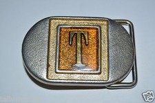Vintage Monogram Letter " T " Small Slim Belt Buckle Lee New York