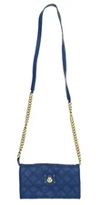 Marc Jacobs Blue Quilted Chain Strap Leather Crossbody Bag L67519