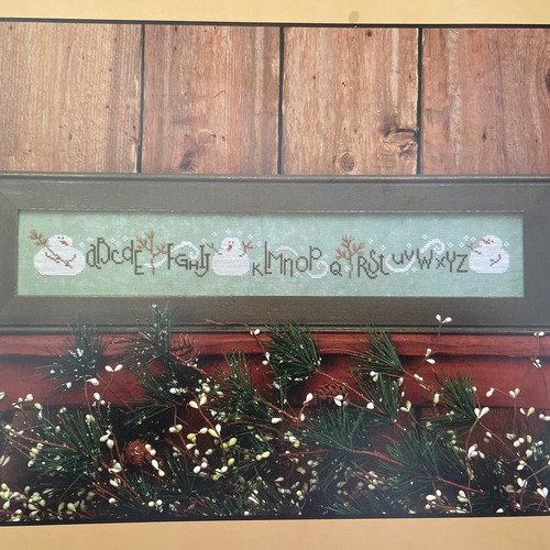 2001 ~Winter Row~ Counted Cross Stitch Pattern by Bent Creek BC 1080, Snowman - Picture 2 of 10