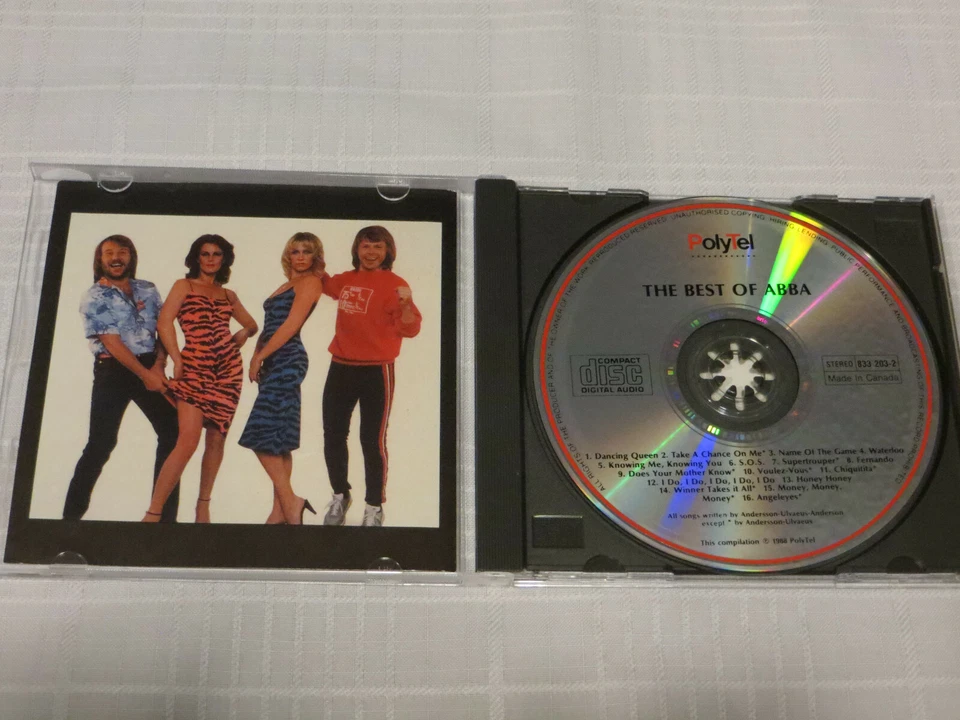 THE BEST OF ABBA CD MEGARARE PolyTel CANADA 1988 16 tracks POLYGRAM disqueameric - Image 2 of 3