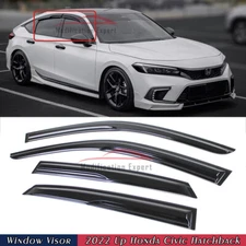 For 2022-2025 Honda Civic Hatchback FL2 FL5 Mugen Style Window Visors Rain Guard