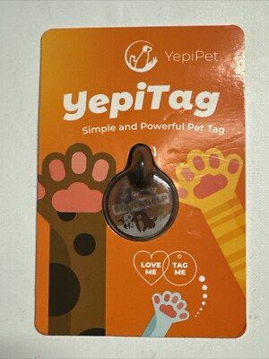 YepiPet, YepiTag, Pet Locator Tag, Open Box, Please Read Details.