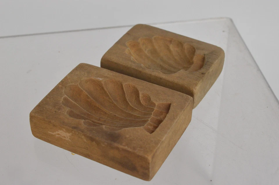 ZWEI ALTE HOLZ MODEL / SPRINGERLE / BACKFORM - BÄRENTATZEN - TIEF HANDGESCHITZT - Bild 2 von 4