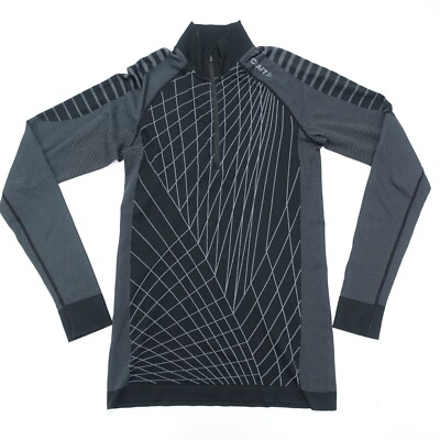 Craft Active Intensity T-Shirt Women's Medium Black Long Sleeve 1/4 Zip Collared