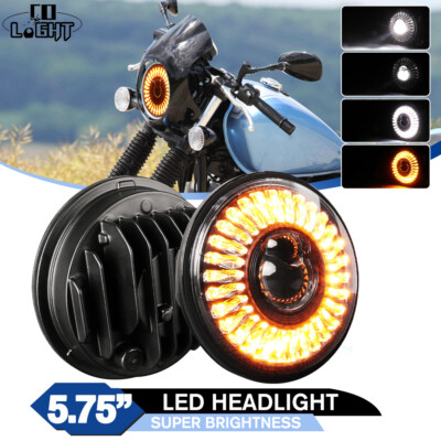 For V-Star XVS Motorcycle 5-3/4 5.75'' LED Projector Headlight Start-up Halo DOT
