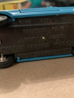 RARE FRENCH DINKY 538 FORD TAUNUS 12M CAR MODEL 1/43 IN ORIGINAL