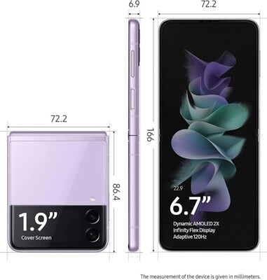 Samsung Galaxy Z Flip 3 5G - 128GB - Unlocked - Very Good