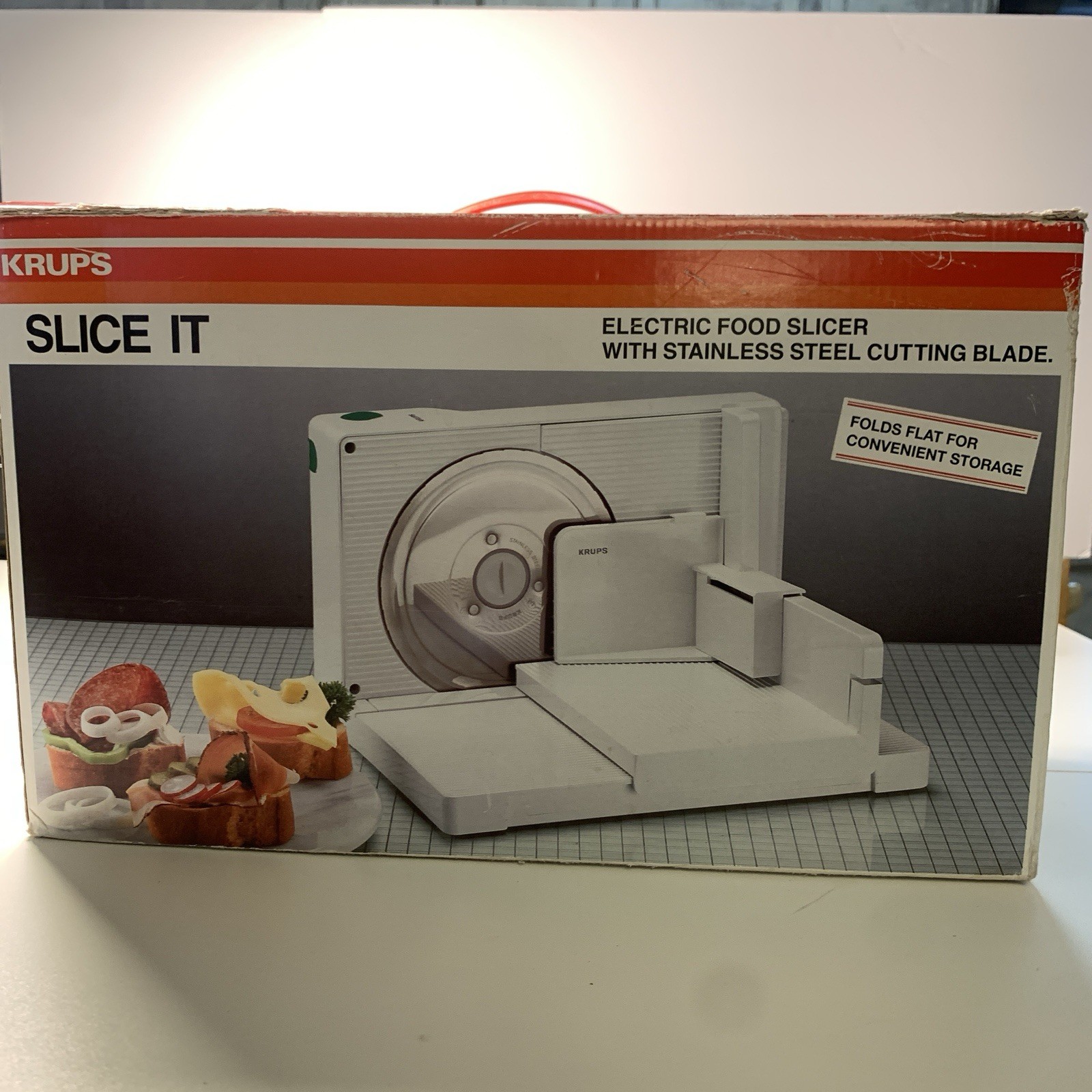 Krups Slice It Electric Food Slicer 213A Box W/ Manual Pre - White