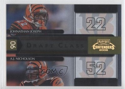 2006 Playoff Contenders Gold 97/250 AJ Nicholson Johnathan Joseph Rookie RC 0q1p