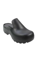 Bottega Veneta Womens Slip On Platform Clogs Solid Black Size EUR 38