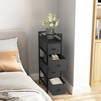 Homcom Kommode Schrank Mit 4 Schubladen Aus Vliesstoff Aufbewahrungsschrank