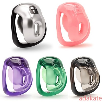 Male Chastity Cage with 4 Rings Positive/Negative Sissy CB Lock Chastity Device