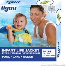 Oceans7 US Coast Guard Approved Infant Life Jacket 8-30 Lbs   Type II Personal F
