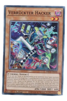 Konami Yu-Gi-Oh! Sammelkarte Verrückter Hacker 1. Auflage Holo Effekt