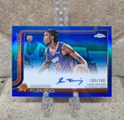 2025-26 Topps Chrome - Rasheer Fleming RC Autographs #TCAR-RF Blue Refractor