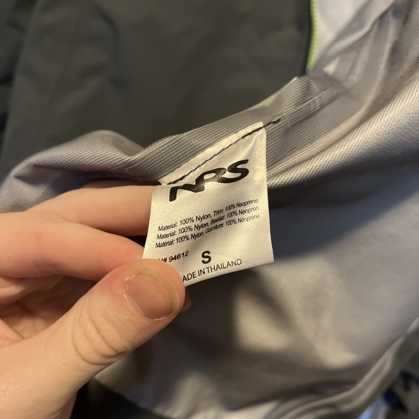 NRS ECLIPSE LT 4 Layer Jacket Mens Small Grey - image 4