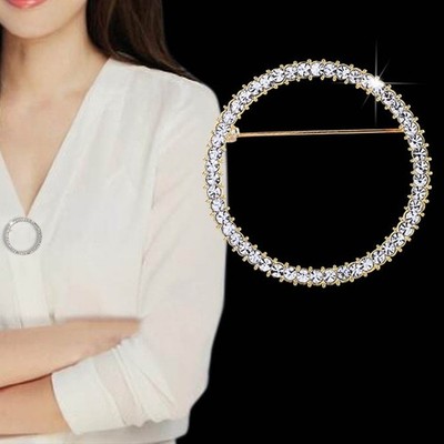 Jewelry Pins Round Crystals Glasses Holder Brooch Enamel Pins Scarf Pins Gift