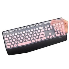 Keyboard Cover for Logitech MK345 Wireless Combo Full-Sized Keyboard, Ombrepink
