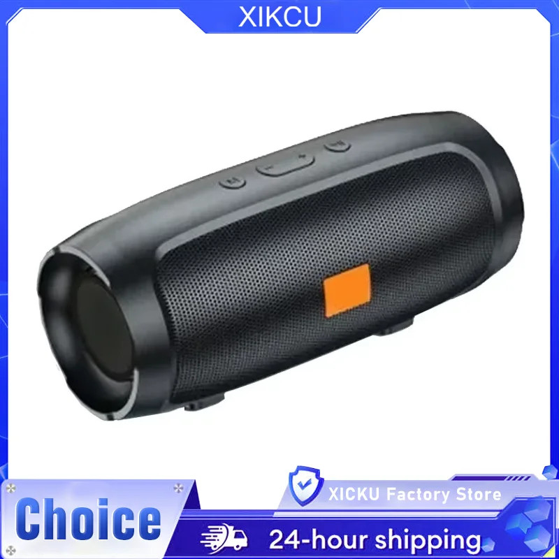 Haut-parleur Bluetooth stéréo double puissance XIKCU noir pour extérieur