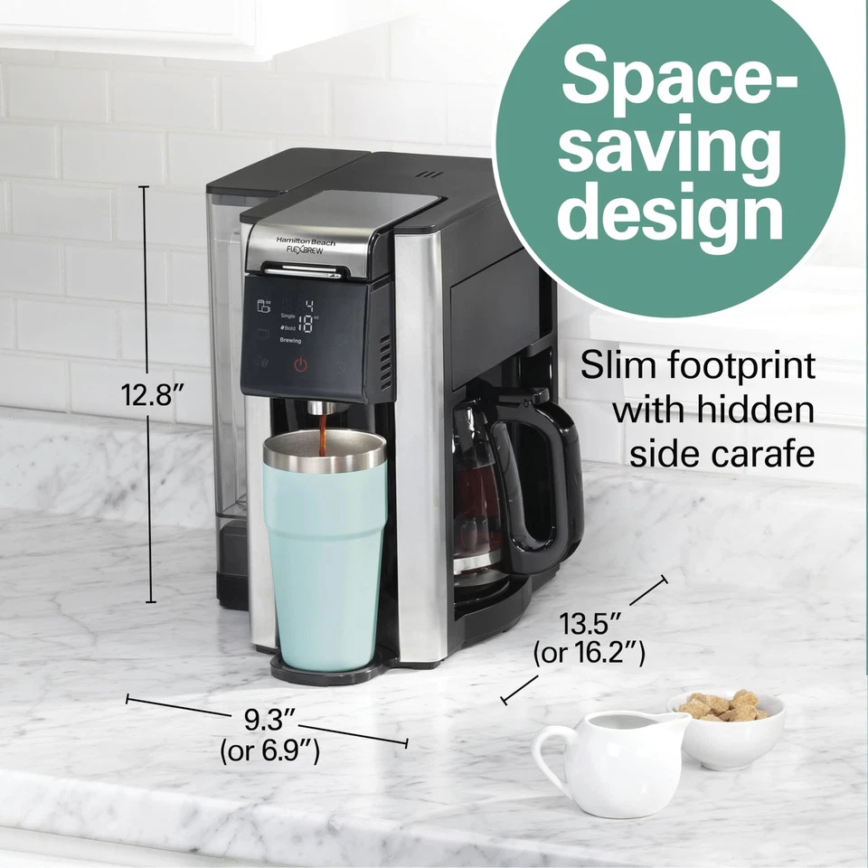 Hamilton Beach FlexBrew Advanced 5-in-1 Programmable 12 Cup Drip and Single S... - Image 2 of 4