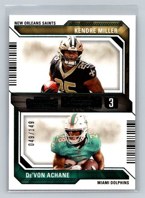 2023 Contenders #16 Kendre Miller / De'Von Achane Round Numbers Teal NFL RC /149