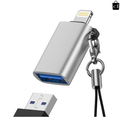2 Pack Lightning to USB 3.0 OTG Adapter for iPhone 14 13 12 11 iPad Flash Drive